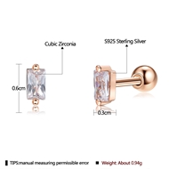 Picture of Reasonably Priced 925 Sterling Silver Rose Gold Plated Dangle Earrings from Reliable Manufacturer