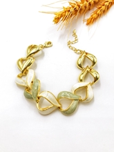Show details for Hypoallergenic Gold Plated Enamel Fashion Bracelet with Easy Return