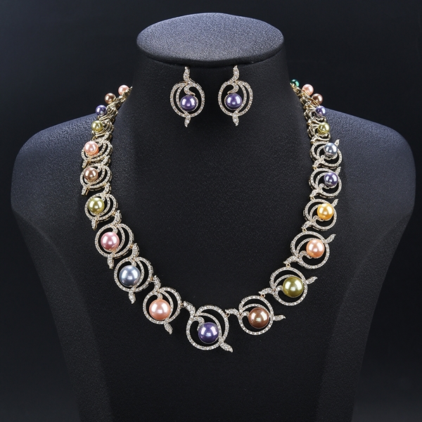 Picture of Pretty Cubic Zirconia Simple 2 Piece Jewelry Set
