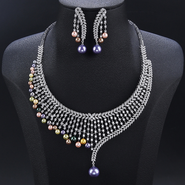 Picture of Buy Gold Plated Colorful 2 Piece Jewelry Set with Low Cost
