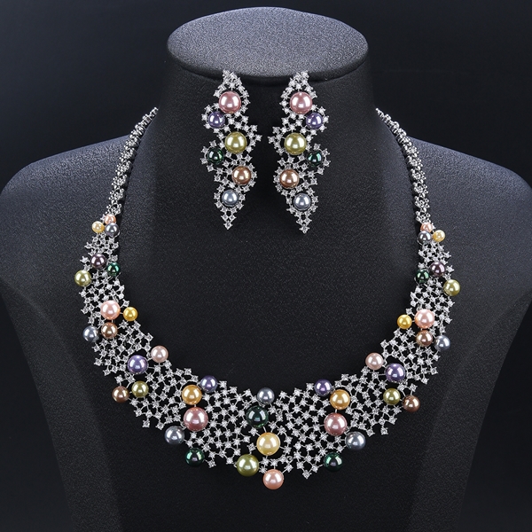 Picture of Simple Cubic Zirconia 2 Piece Jewelry Set at Super Low Price