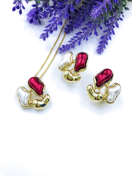 Picture of Party Resin 2 Piece Jewelry Set in Exclusive Design