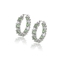 Show details for Hypoallergenic Colorful Rhinestone Small Hoop Earrings