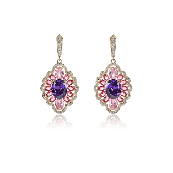 Picture of Need-Now Colorful Rhinestone Chandelier Earrings from Editor Picks