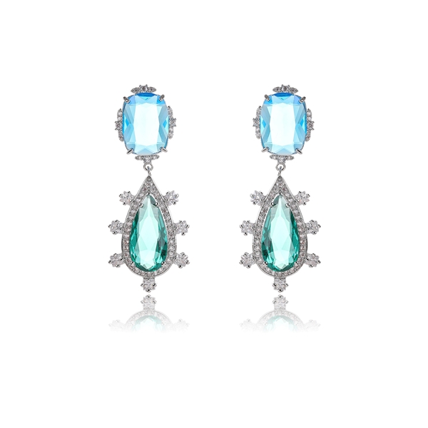 Picture of Copper or Brass Rhinestone Chandelier Earrings at Great Low Price