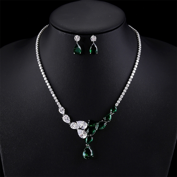Picture of Shop Platinum Plated Geometric 2 Piece Jewelry Set with Wow Elements