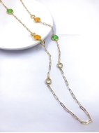 Show details for Sparkly Work Zinc Alloy Long Chain Necklace