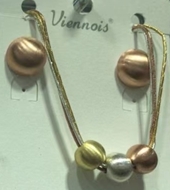 Show details for Simple Gold Plated 2 Piece Jewelry Set in Exclusive Design