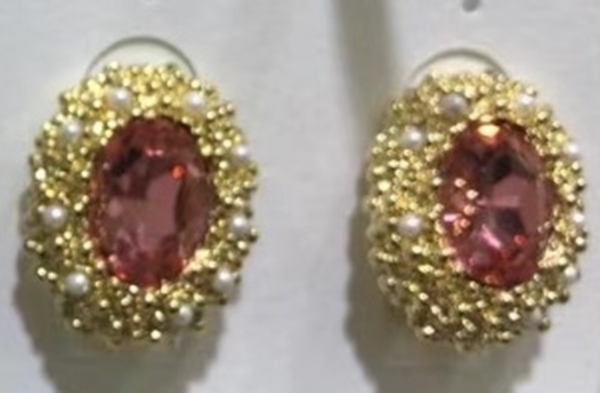 Picture of Latest Resin Gold Plated Chandelier Earrings