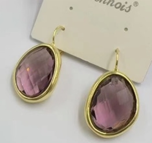 Picture of Top Nature Topaz Gold Plated Tassel Earrings