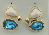 Show details for Zinc Alloy Resin and Glass Stone fashion earring
